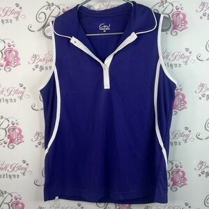 Cracked wheat tank top Stylish Women's Purple Tank Top with White Accents